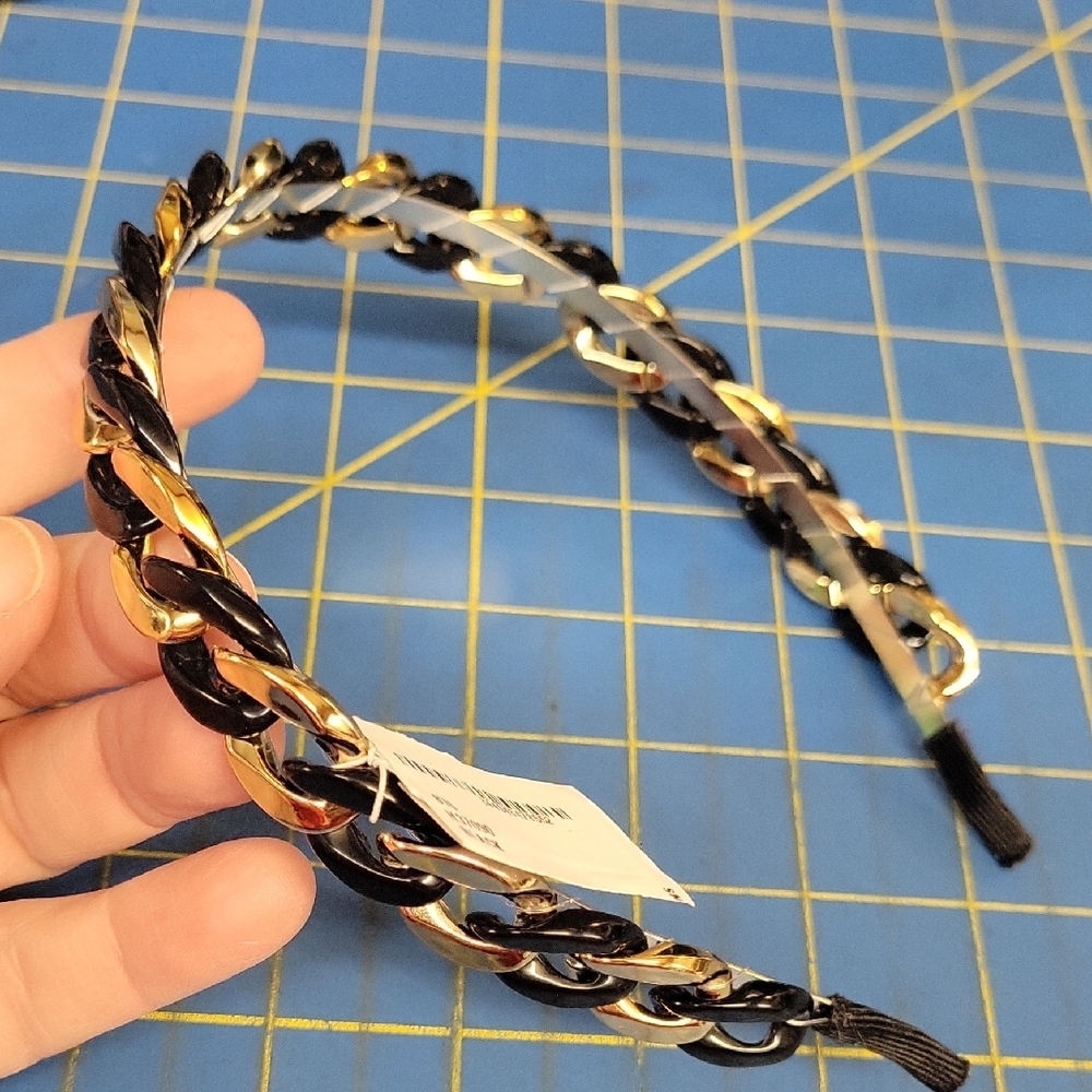 Nordstrom Rack Black & Gold Chain Link Headband